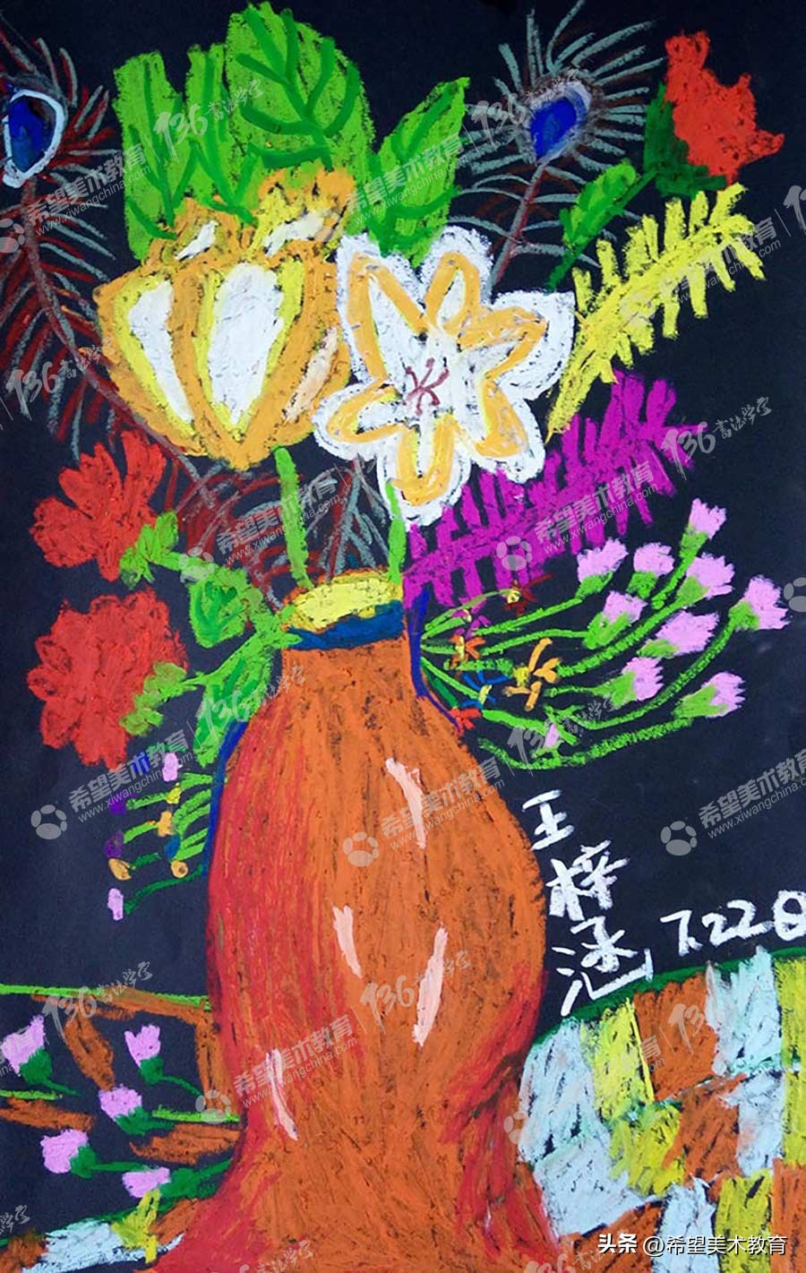 富有童年趣味的美术作品,童真童趣绘画作品展示