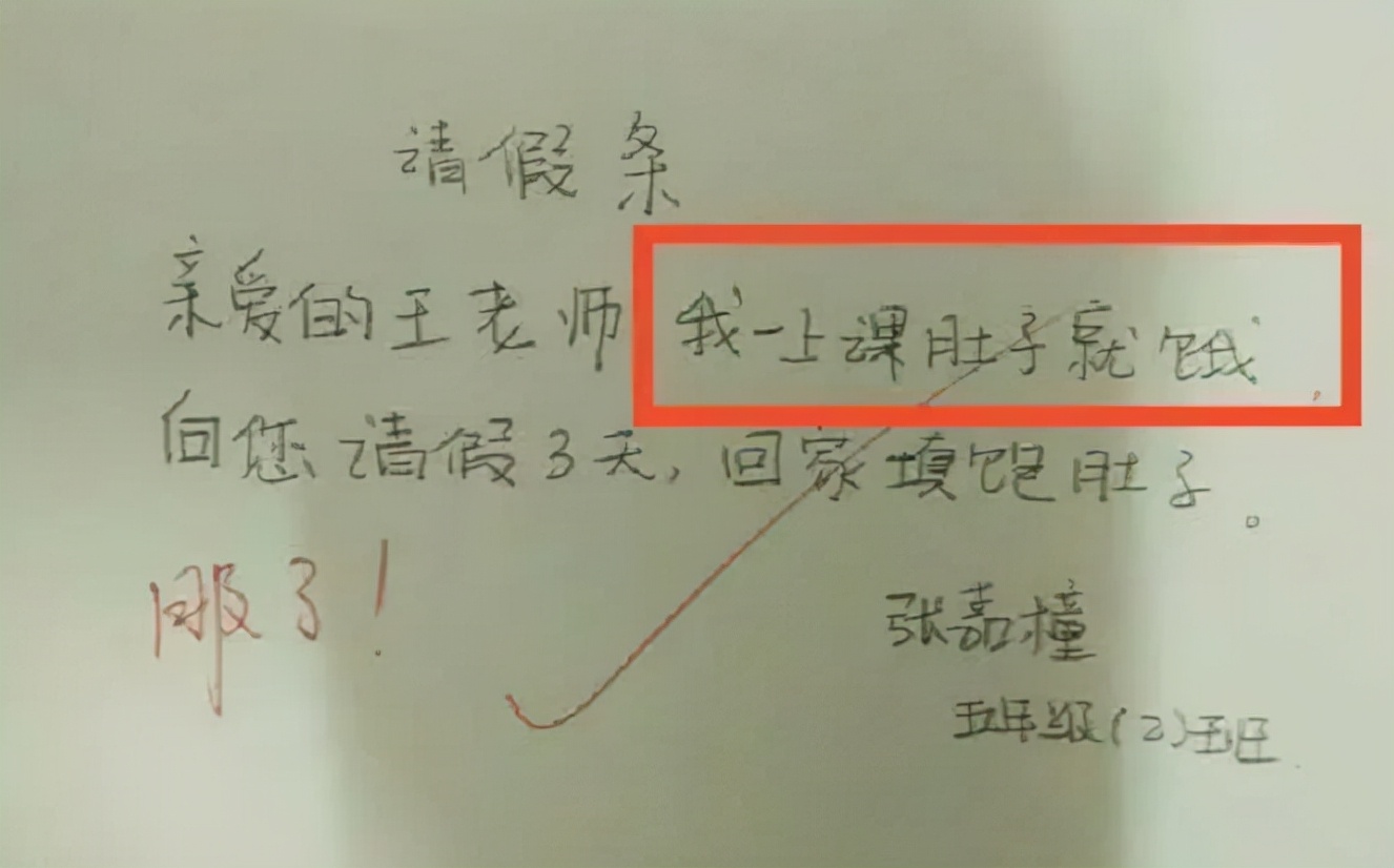 小学生请假条有多奇葩,小学生请假条搞笑
