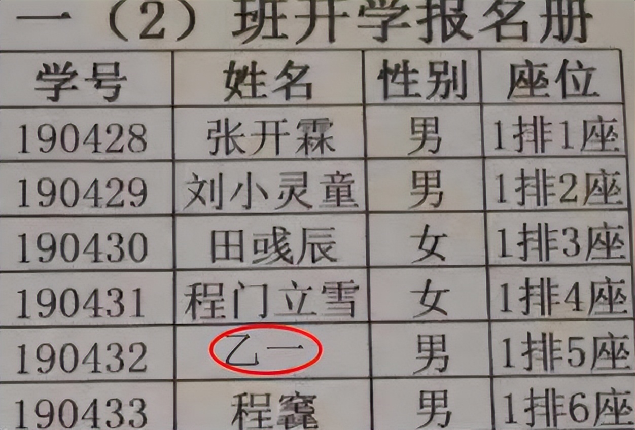 小学生因姓名笔画少走红,学生名字走红连名带姓只有两笔