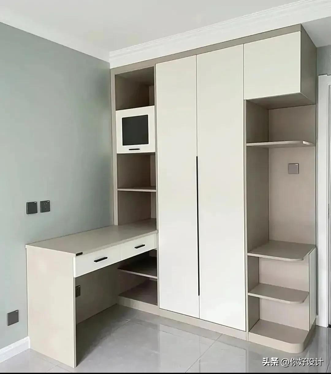 小孩房书桌衣柜一体,衣柜书桌一体图片大全新款