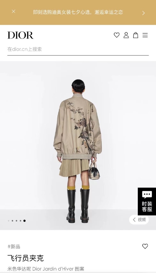 真的栓Q，抄上瘾了，迪奥抄马面裙之后又抄袭中国的花鸟图