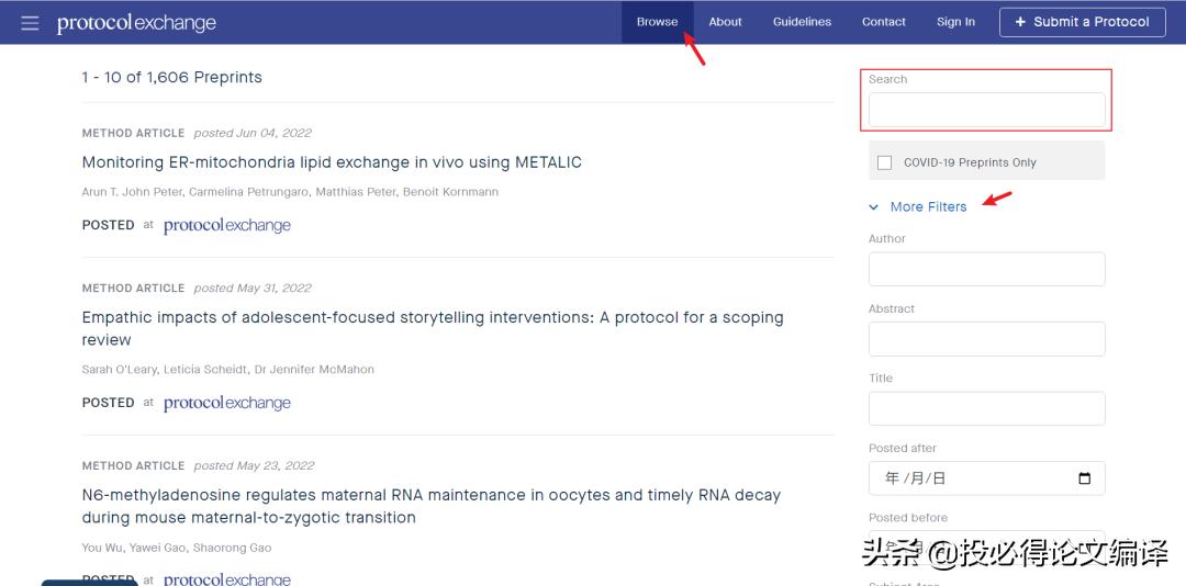 生物实验protocol从哪个网站找,科研实验的protocol哪里看