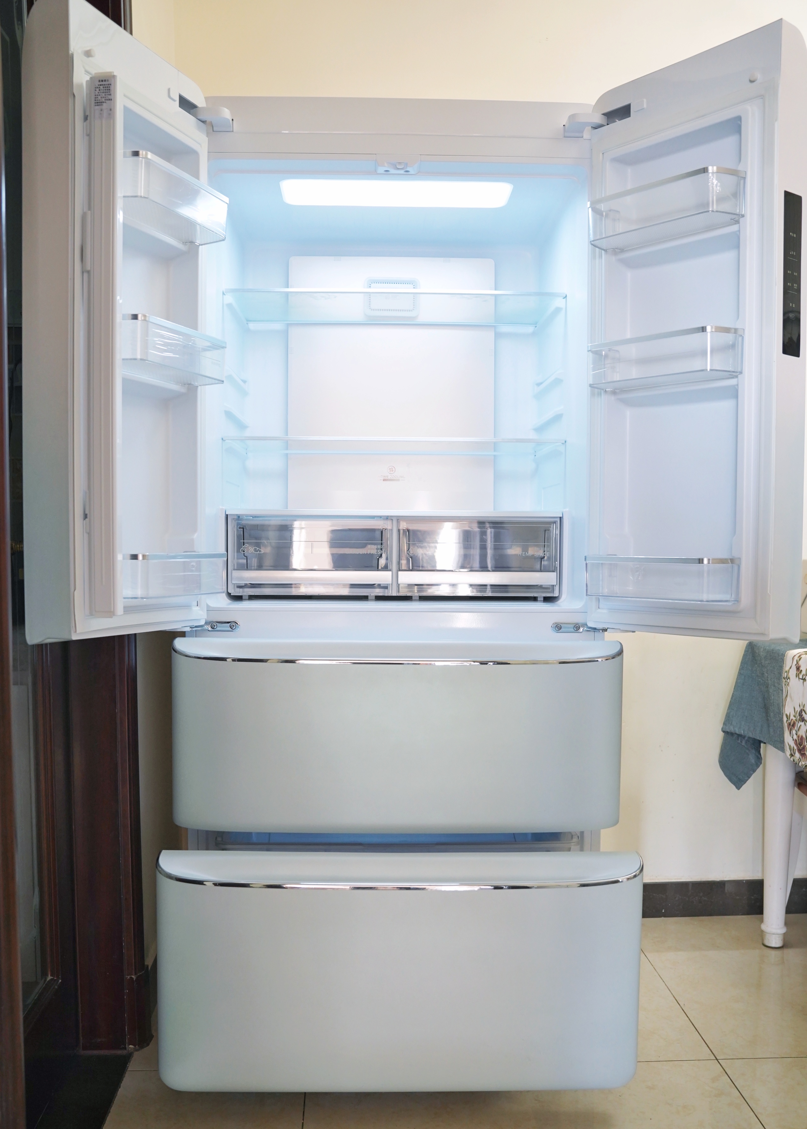 小吉复古冰箱拆机,478升海尔冰箱拆机