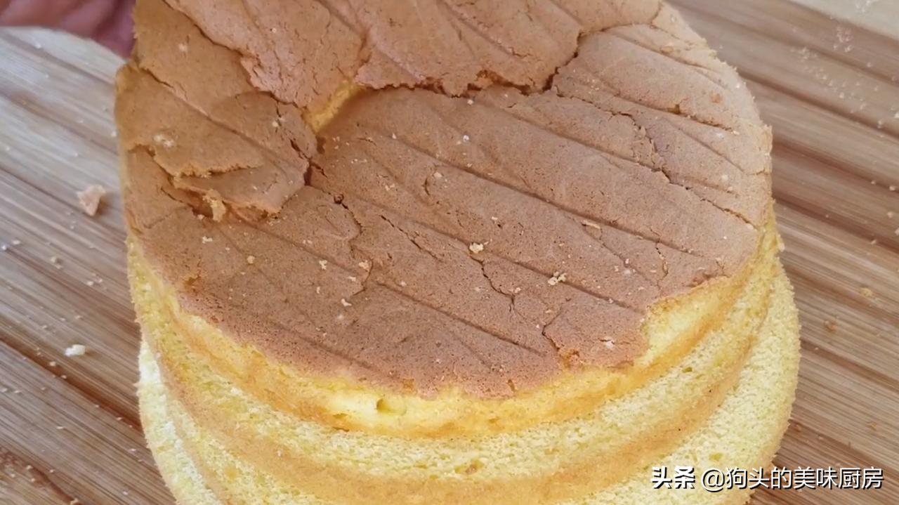 在家做不用打蛋器全手工生日蛋糕,做生日蛋糕不用火不用电不用鸡蛋