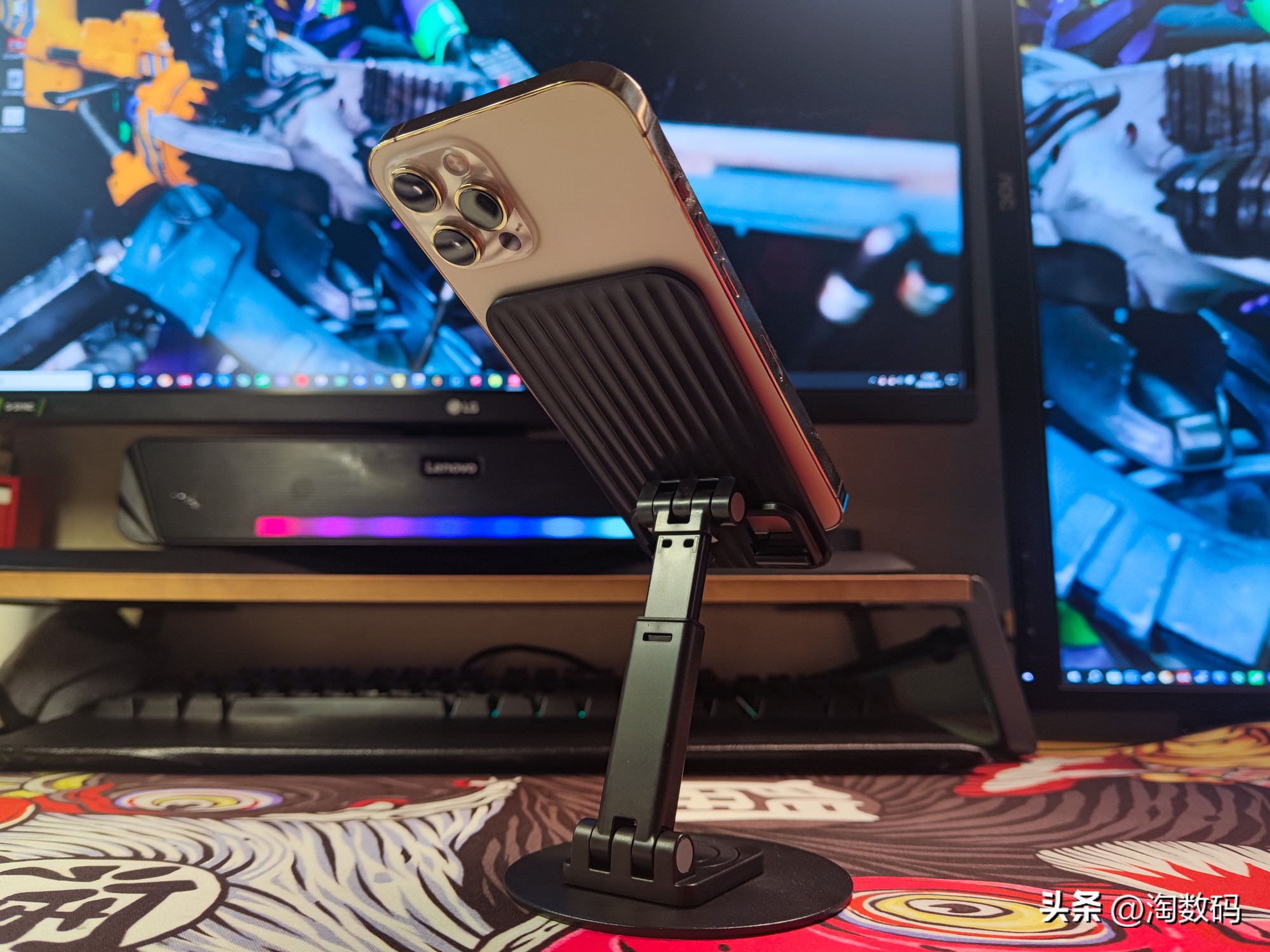 手机平板落地二合一支架测评,机械转动轴声音很大