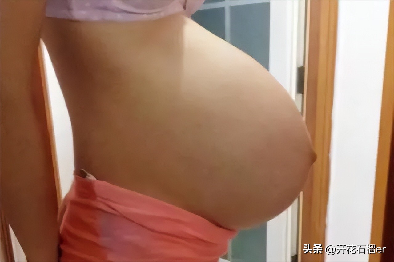 双胞胎孕晚期肚子尖,怀双胞胎尖肚子孕妇