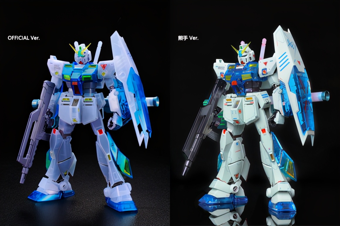 高达模型彩透荧光渗线教程,高达模型消光保护漆教程