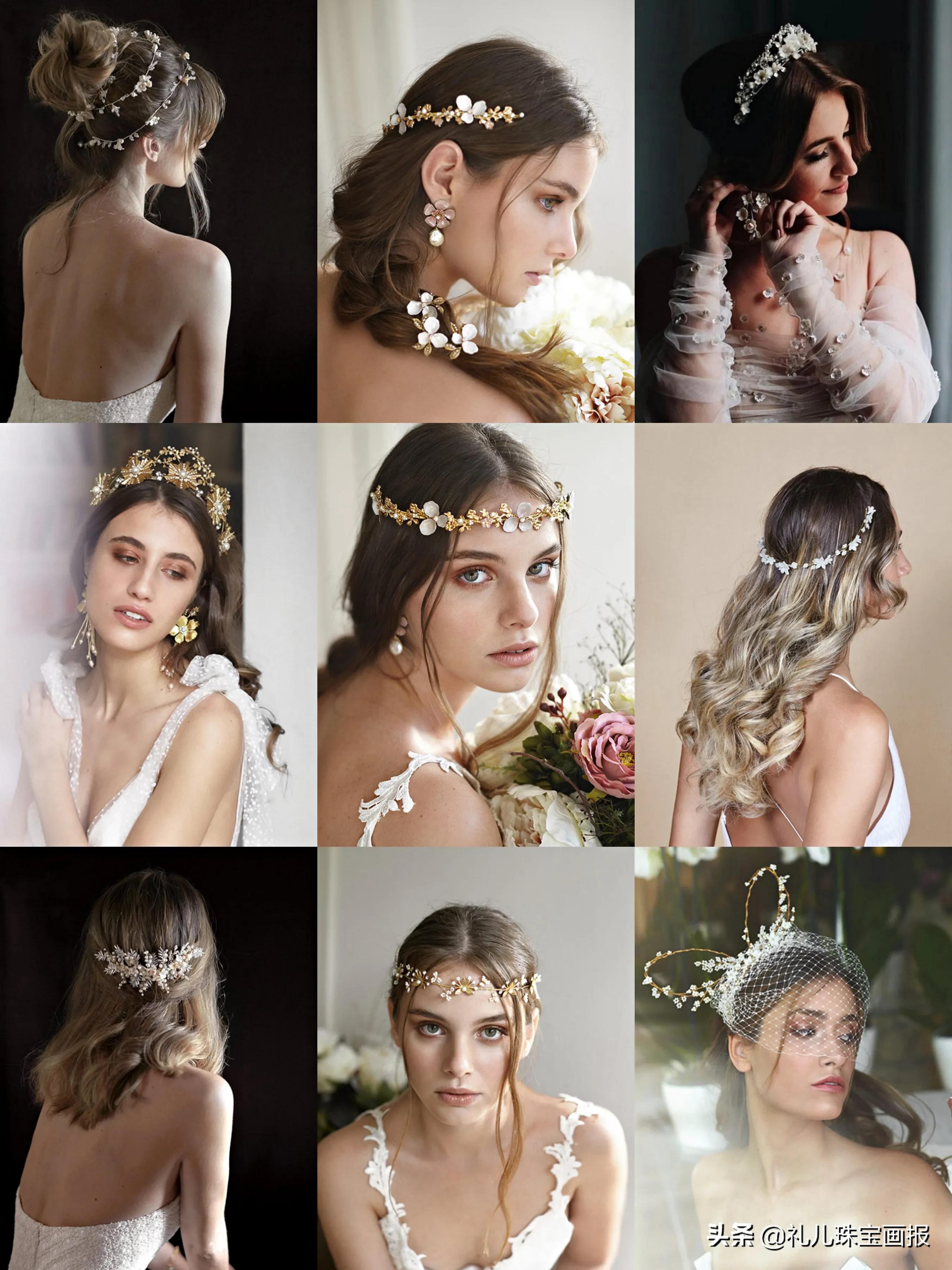 法式蕾丝头饰新娘,法式新娘头饰