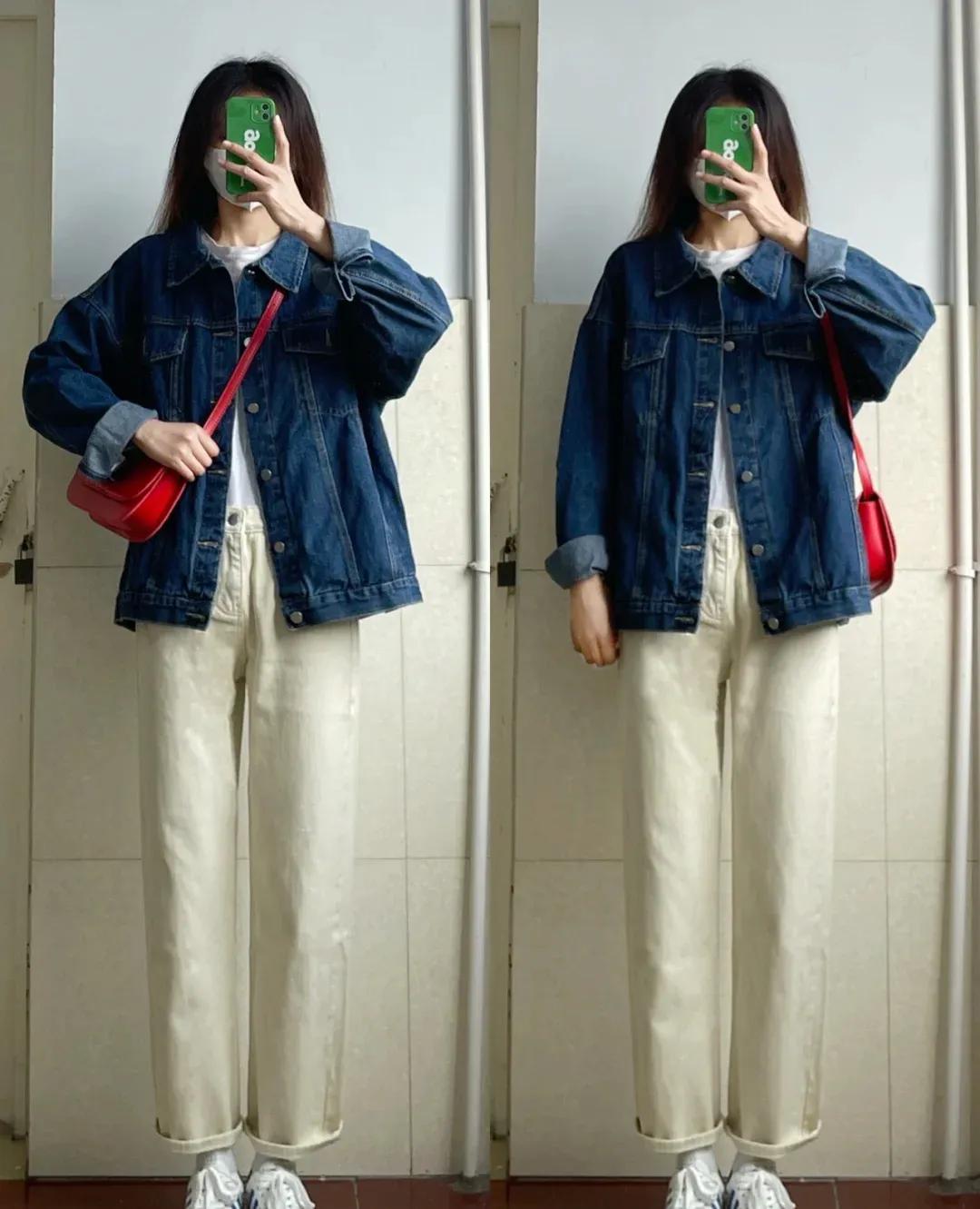 冬季牛仔外套搭配什么裤子好看女,男士蓝色牛仔外套秋冬季怎么搭配