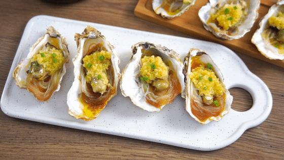 蒜蓉粉丝大虾蒸扇贝,蒜蓉粉丝蒸扇贝鲍鱼生蚝的做法