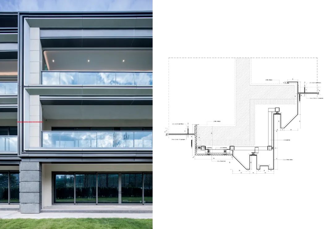 斜切转角楼梯立面施工图,建筑立面效果设计处理手法