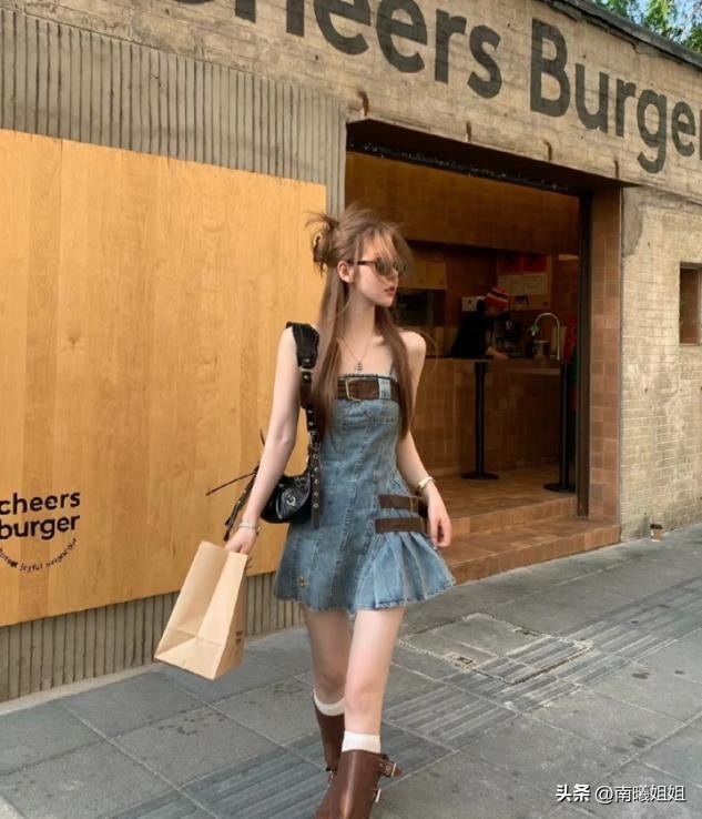 夏天时尚新款牛仔裙,牛仔裙春夏炸街时尚减龄