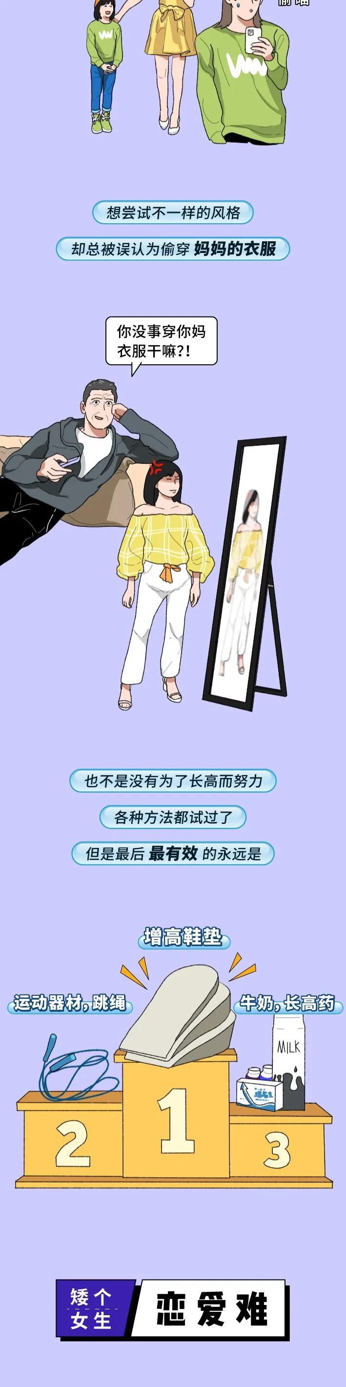 个子矮的女生漫画,适合女生的身高漫画