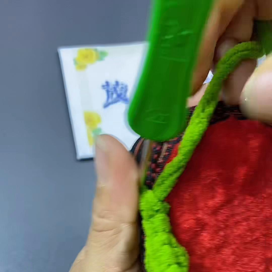 钩拖鞋草莓花样图案大全,冰条线草莓拖鞋教程全过程