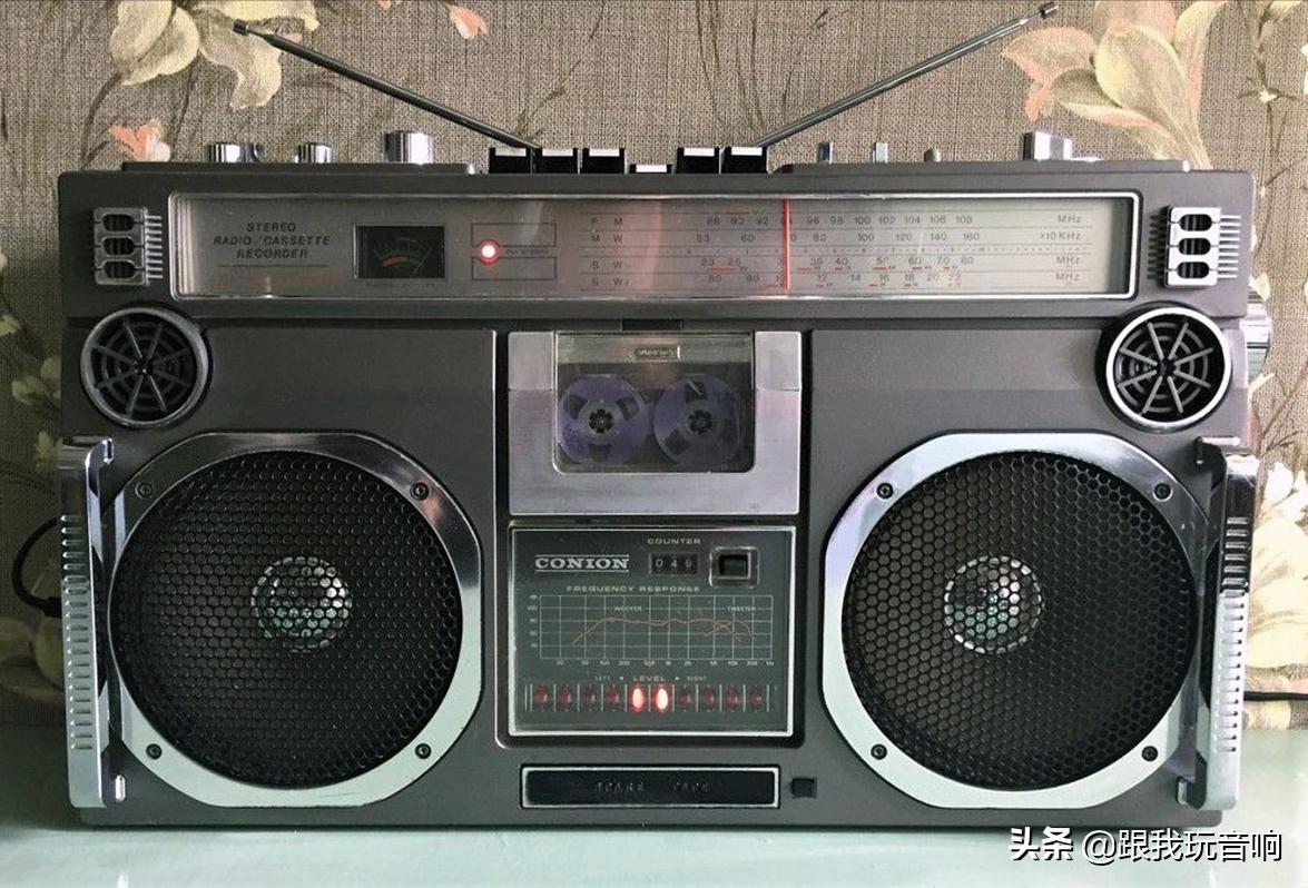 康宁四波段立体声盒式收录两用机，ConionCRC-H58F收录机音响