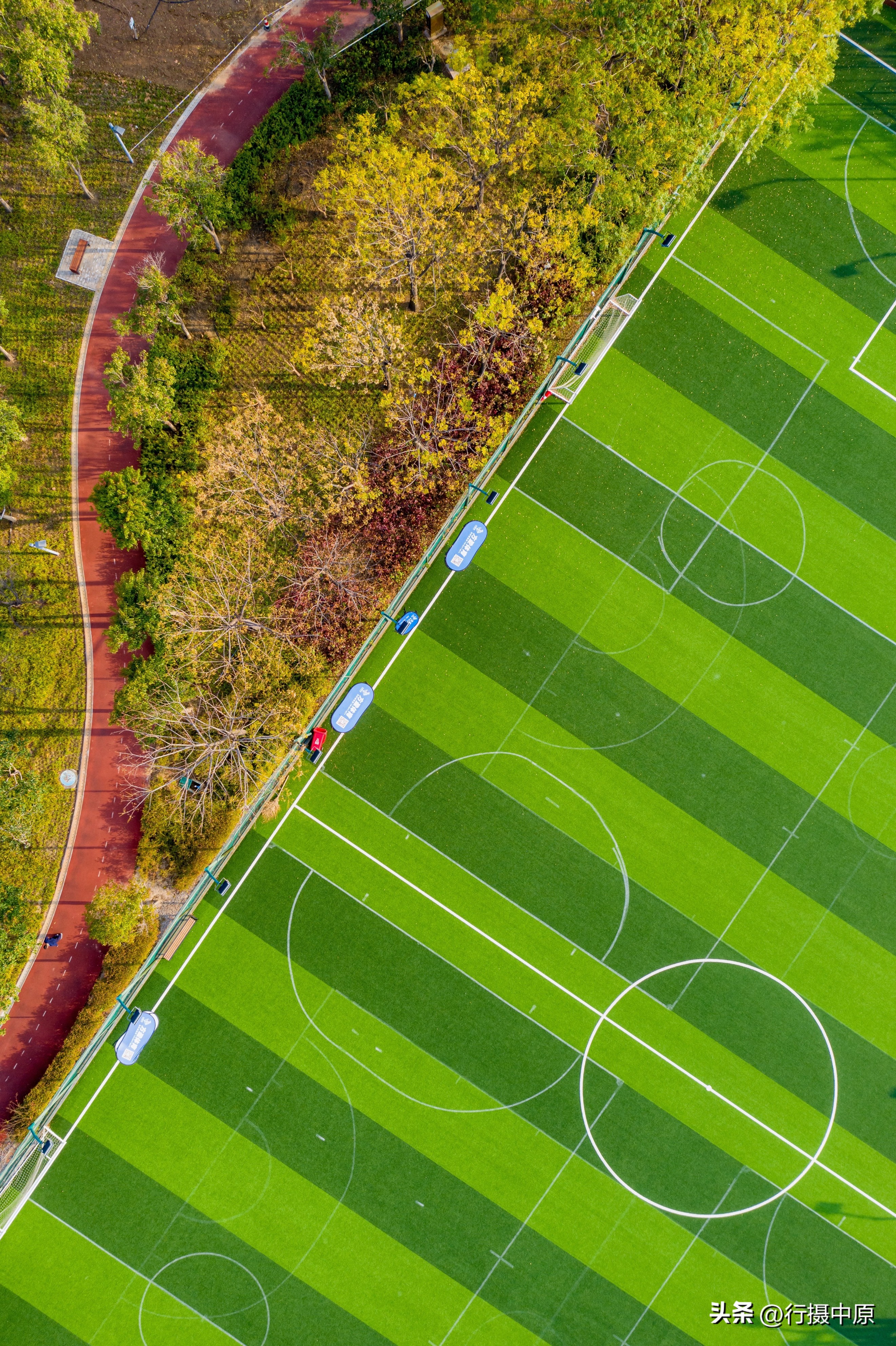 郑州这片“藏”在五彩植被之间的球场,“运动迷”值得打卡