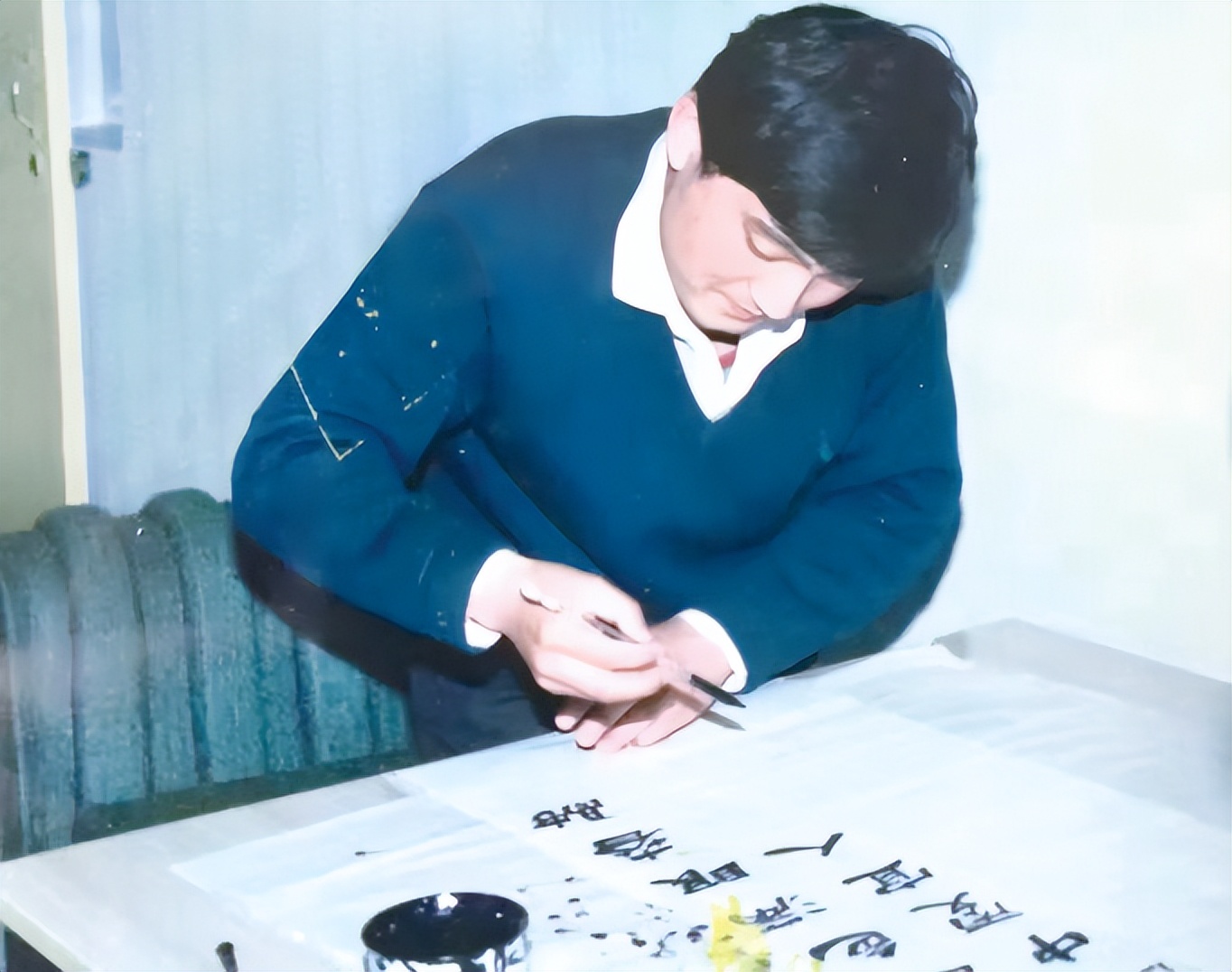 挥毫泼墨庆八一,挥毫迎国庆毛笔书法