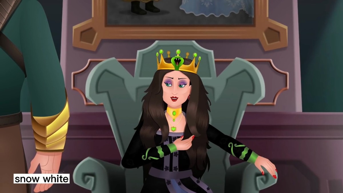 白雪公主中英绘本,格林童话故事绘本白雪公主