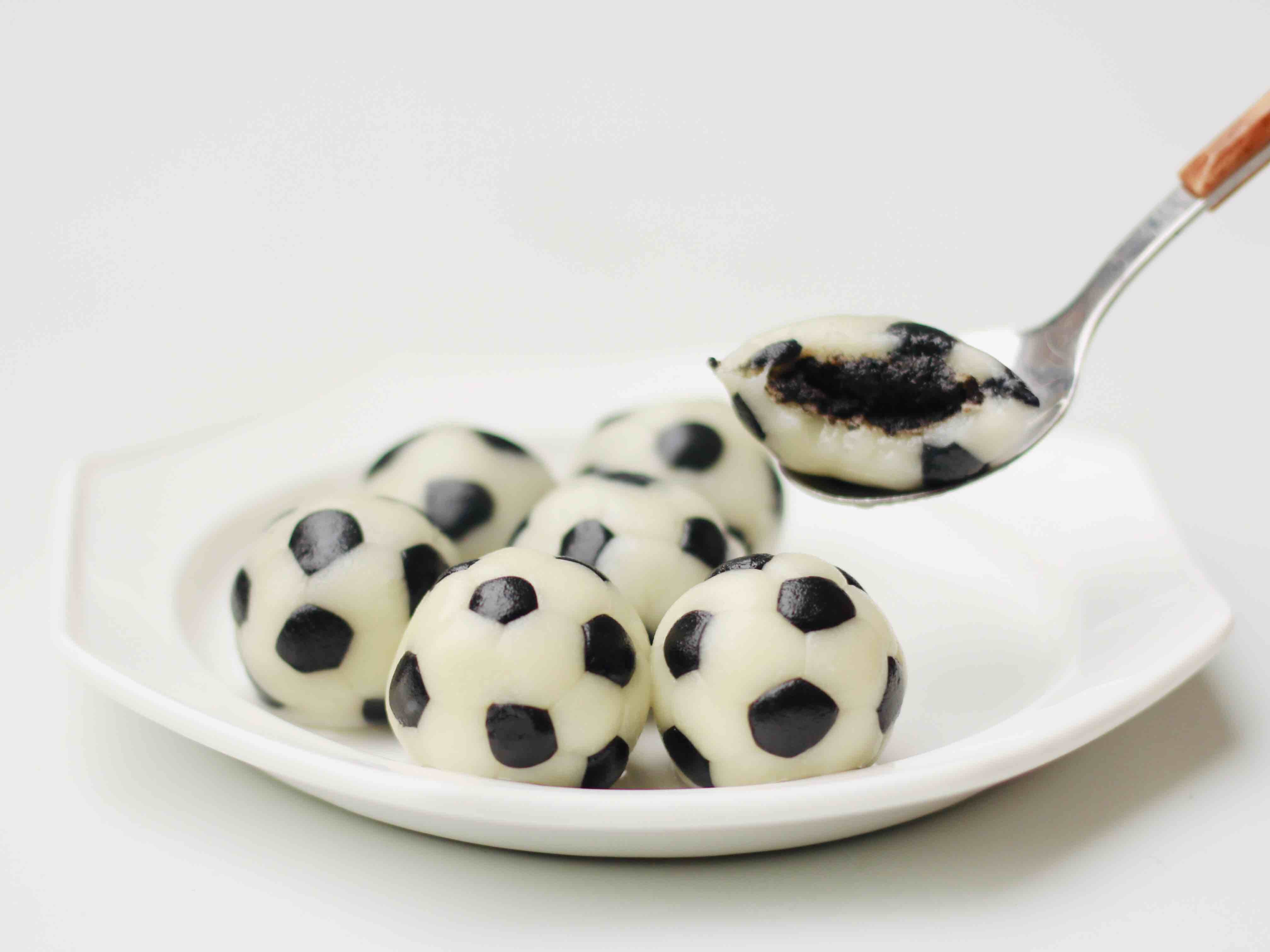 足球世界杯创意甜品,足球汤圆做法