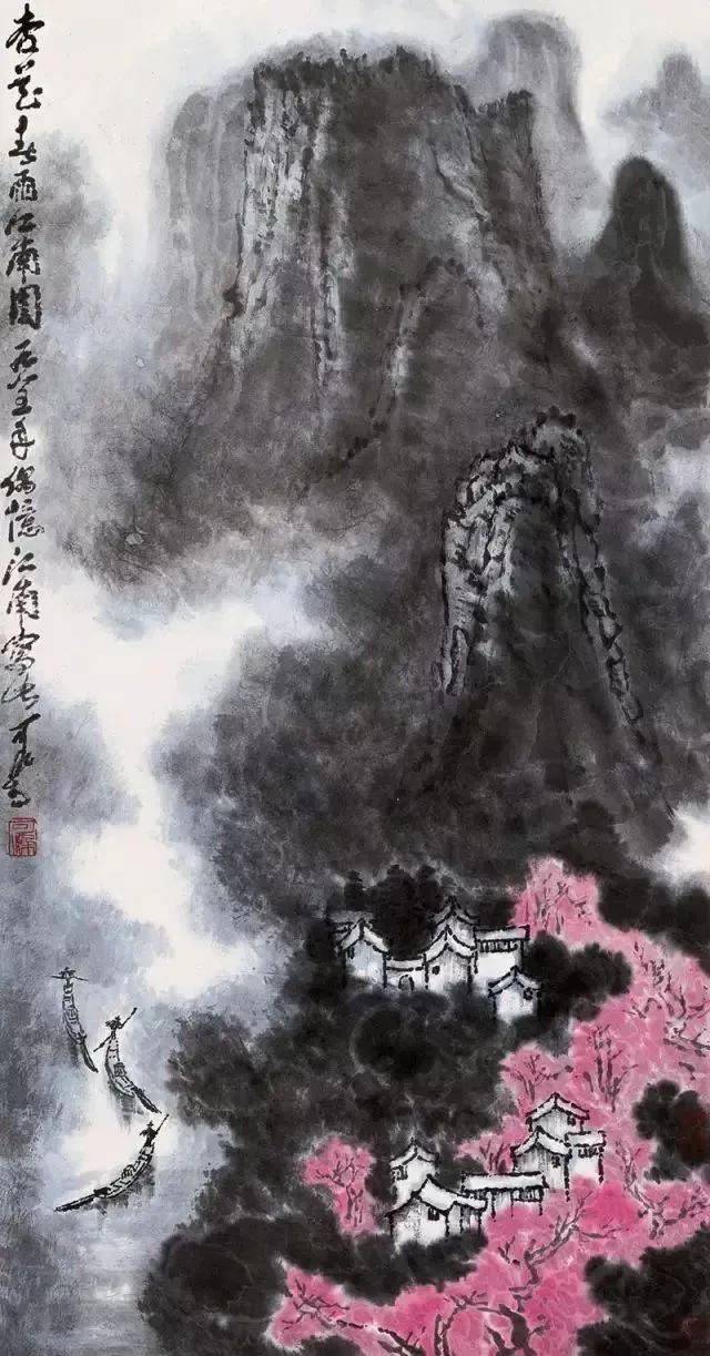 杏花春雨江南画赏析,鉴赏山水画诗词