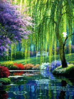 早安夏天风景高级动态图片,唯美的夏天动态图片