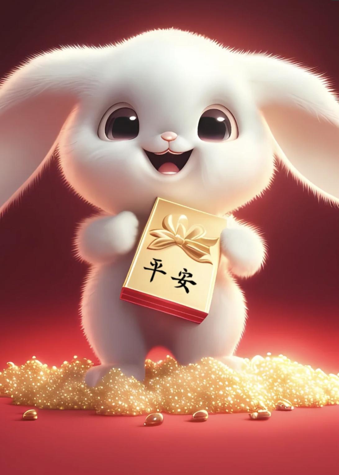 萌到爆可爱壁纸卡通兔,可爱的星空兔兔壁纸图片