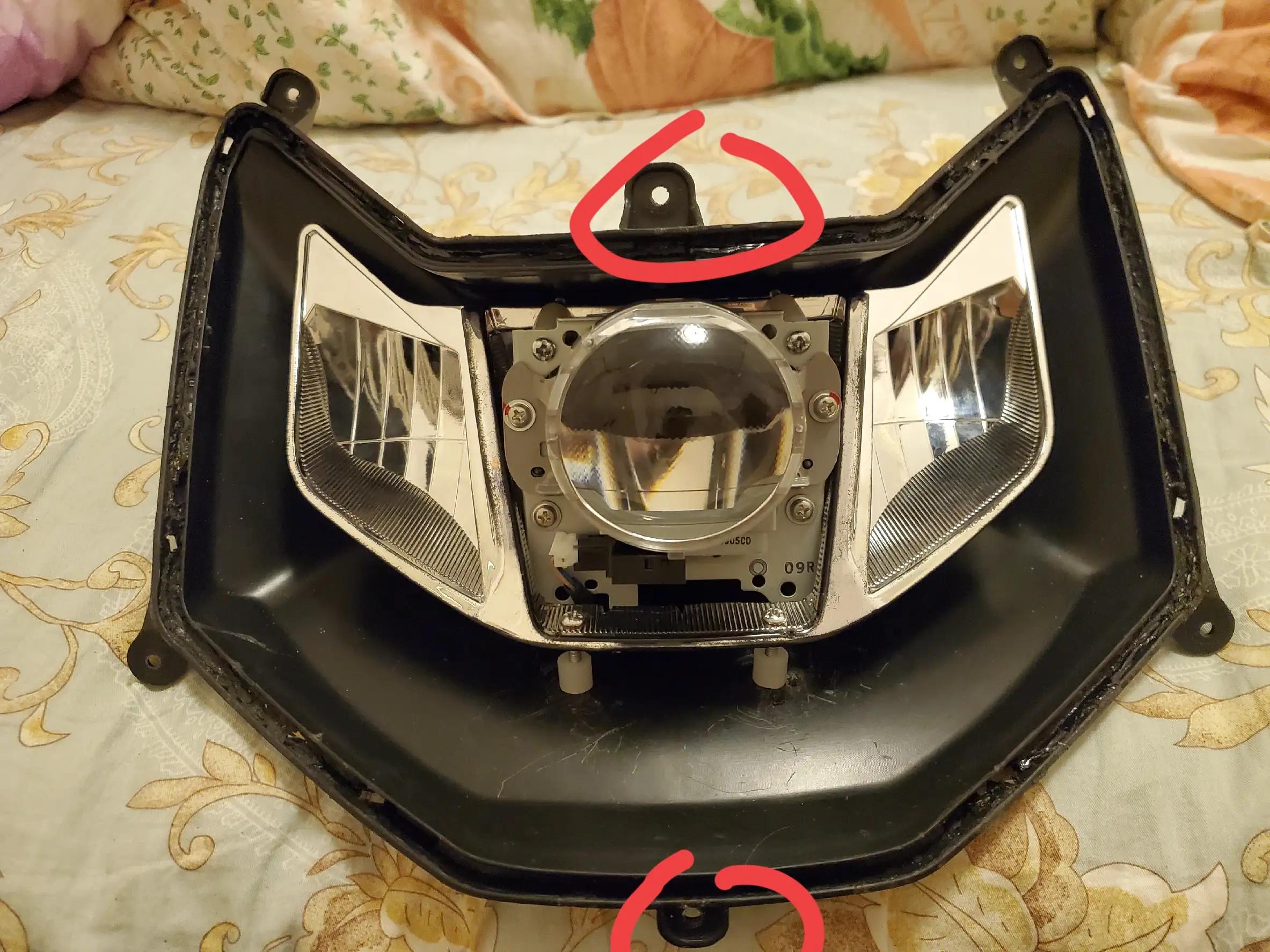 台铃x3eb更换小糸led透镜拆车大灯（具体步骤）