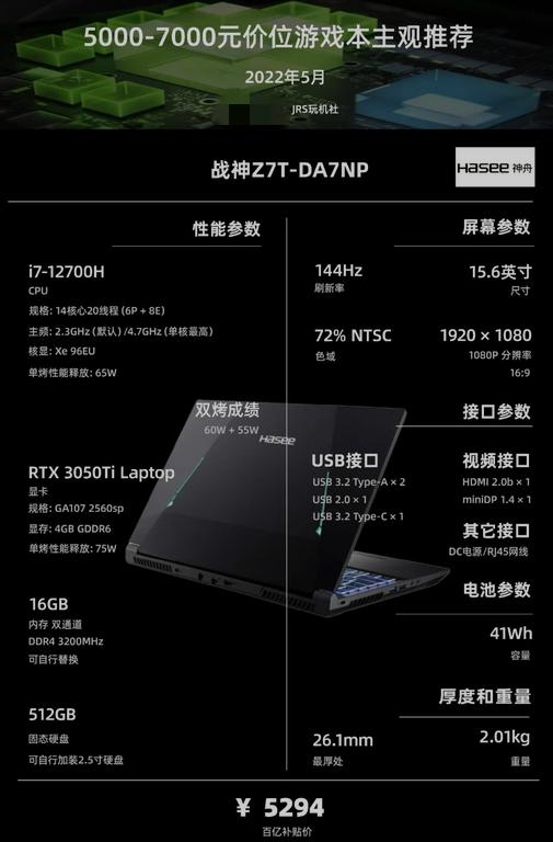 2022年新款游戏笔记本电脑推荐,笔记本电脑2022年选购指南