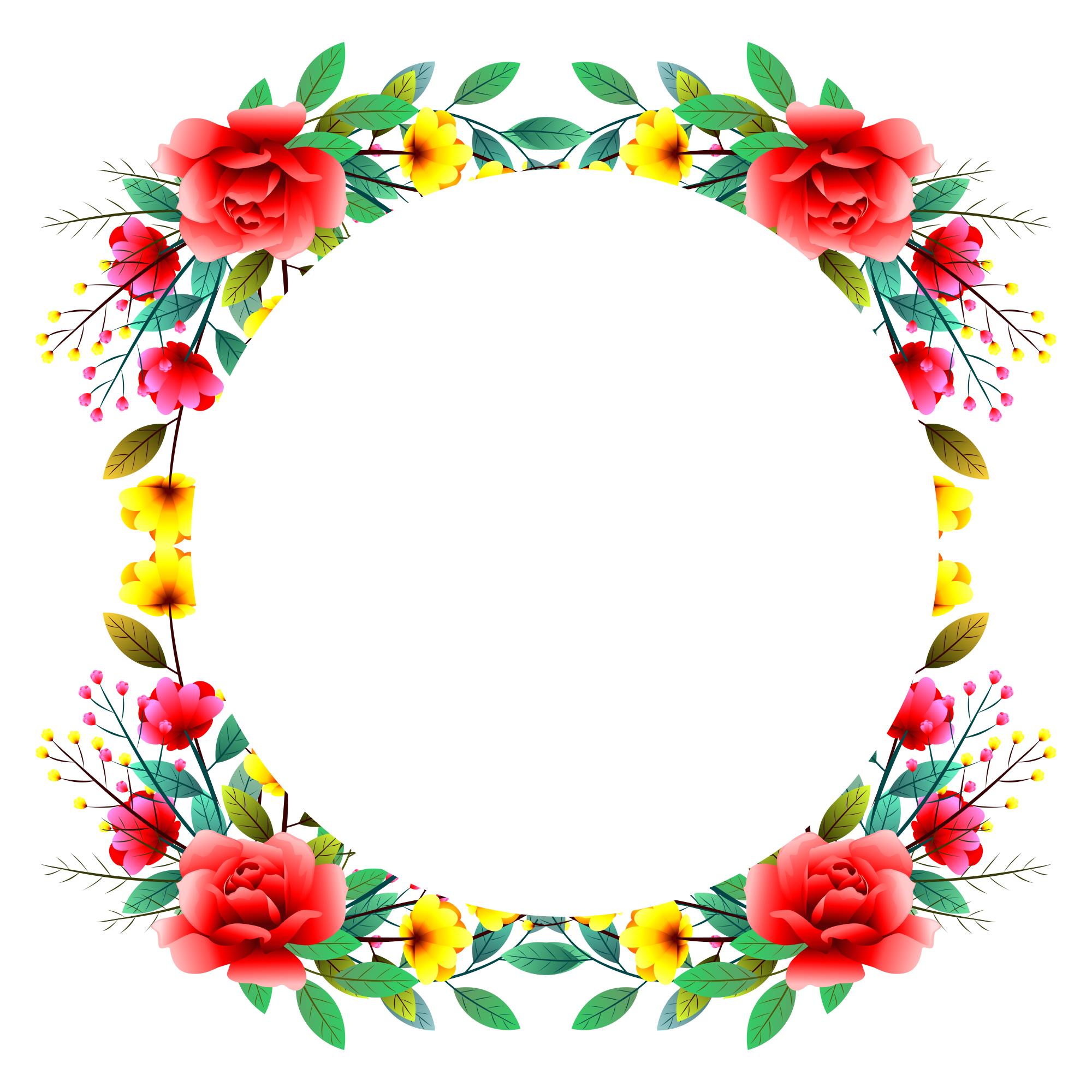 漂亮的彩色边框图片大全,好看的绿叶边框