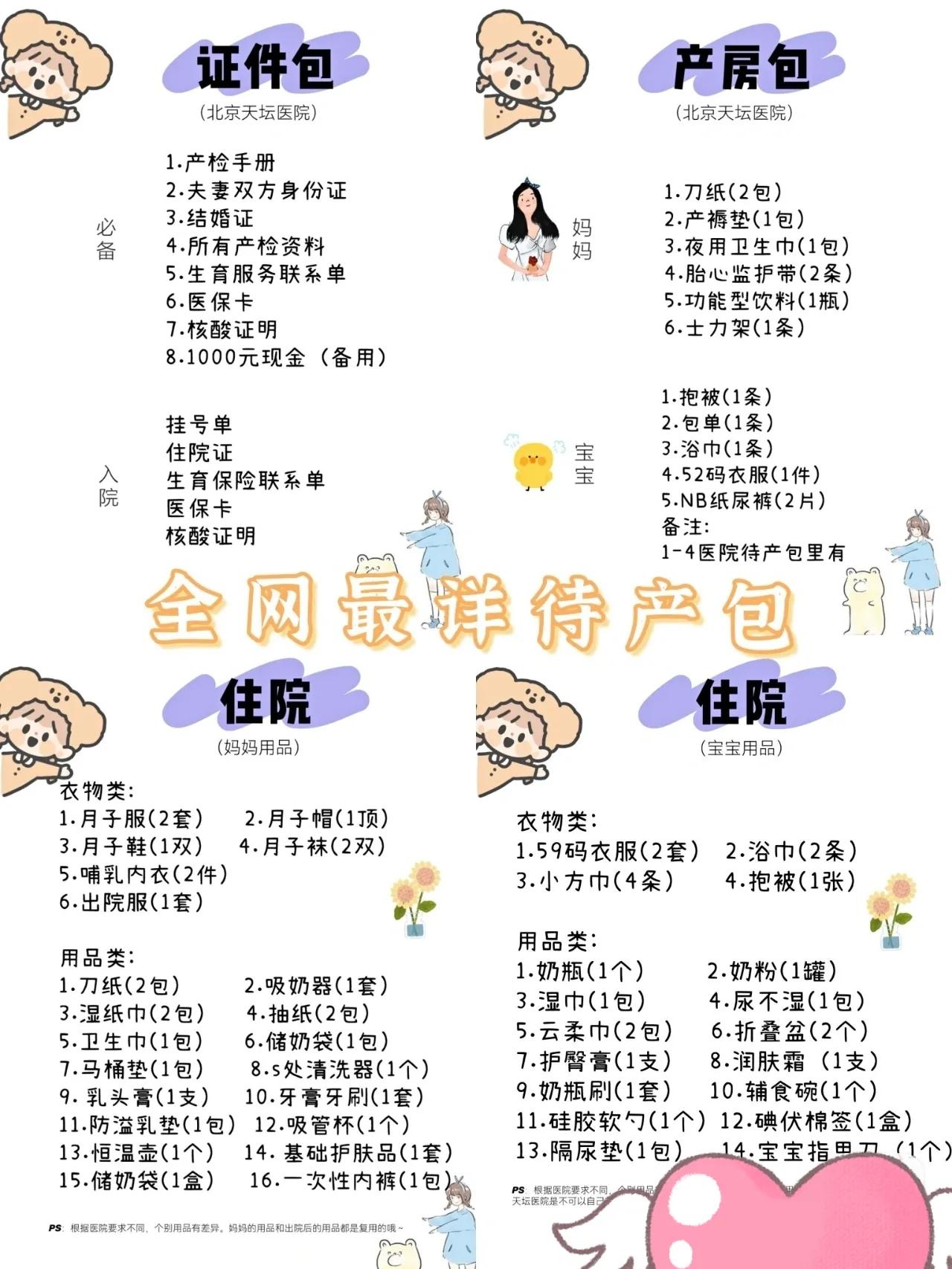 孕期囤货新生儿待产包六件套,10月待产包新手妈妈孕期囤货