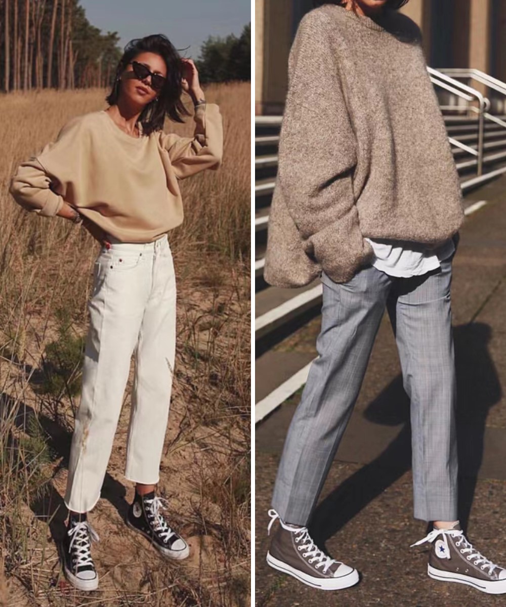 匡威鞋春天,春季匡威穿搭