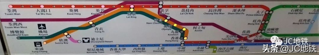 荃湾线东涌线,港铁mtr荃湾线
