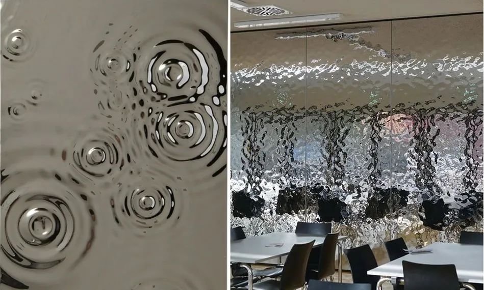 吧台不锈钢水波纹,镜面不锈钢圆弧吧台