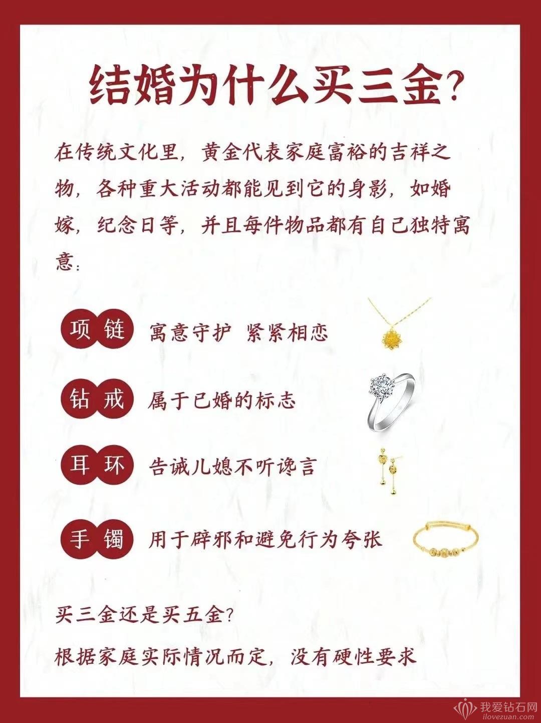 结婚为什么要买三金一钻,结婚买三金一钻要做好功课