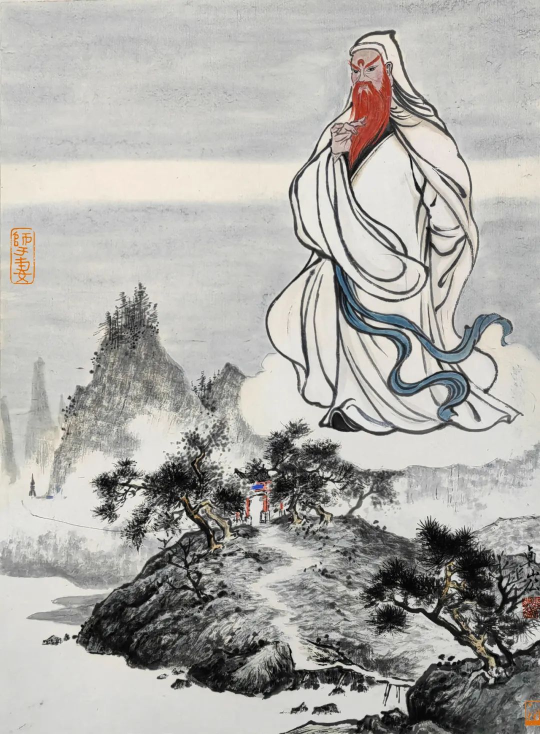 青年画家河北师范大学研究生力森作品欣赏—念依草堂第241期