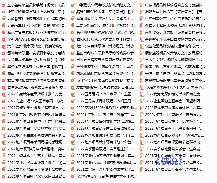 摊牌了！侠说又更新了78份策划方案：地产/短视频/品牌/新媒体等