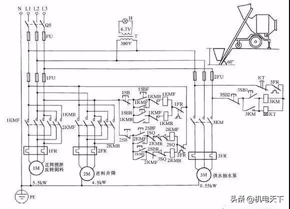 高压带电显示器电气原理接线图,电气接线图同一元件的各部分