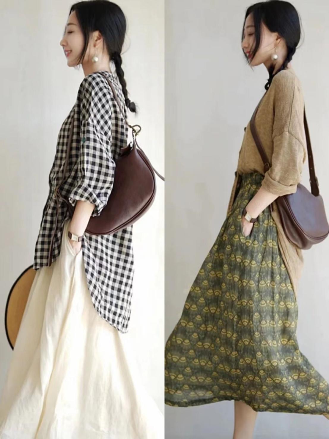 棉麻套装夏季藏肉遮肚子,棉麻森系风怎么穿