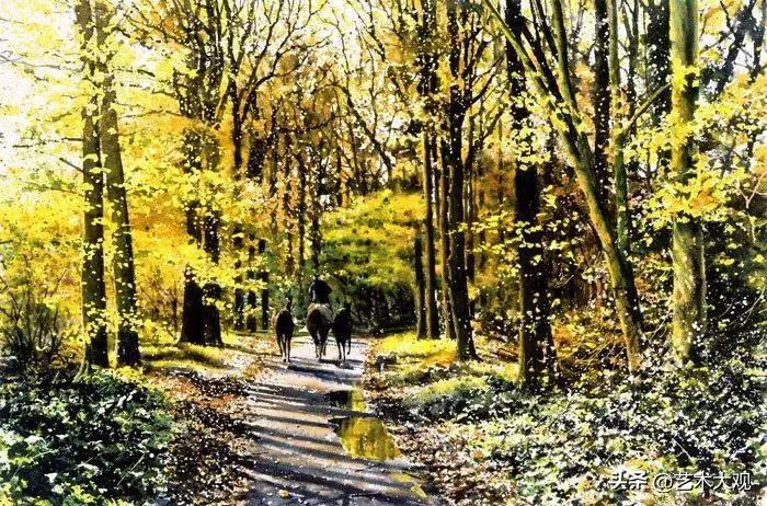 欧美风景水彩画名作,欧洲顶尖水彩大师的风景画欣赏