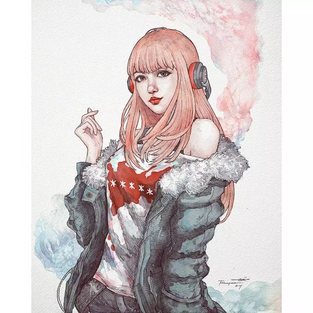 钢笔淡彩,寥寥数笔,倾倒一批,你们的爱豆上线啦!