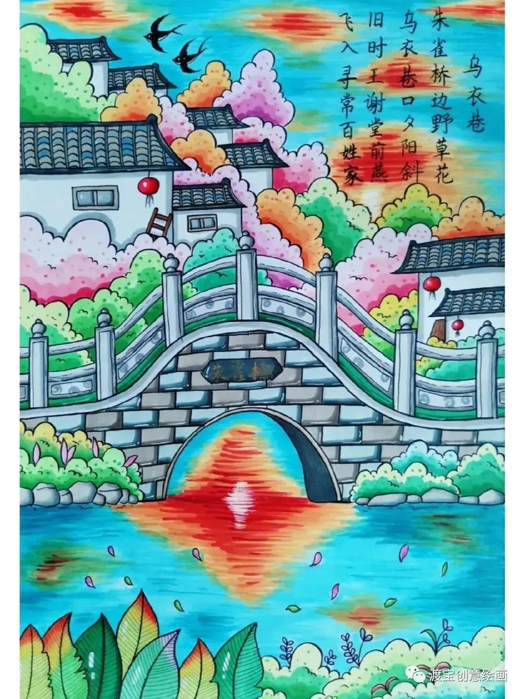 仙气十足的古风画马克笔,马克笔古风诗画