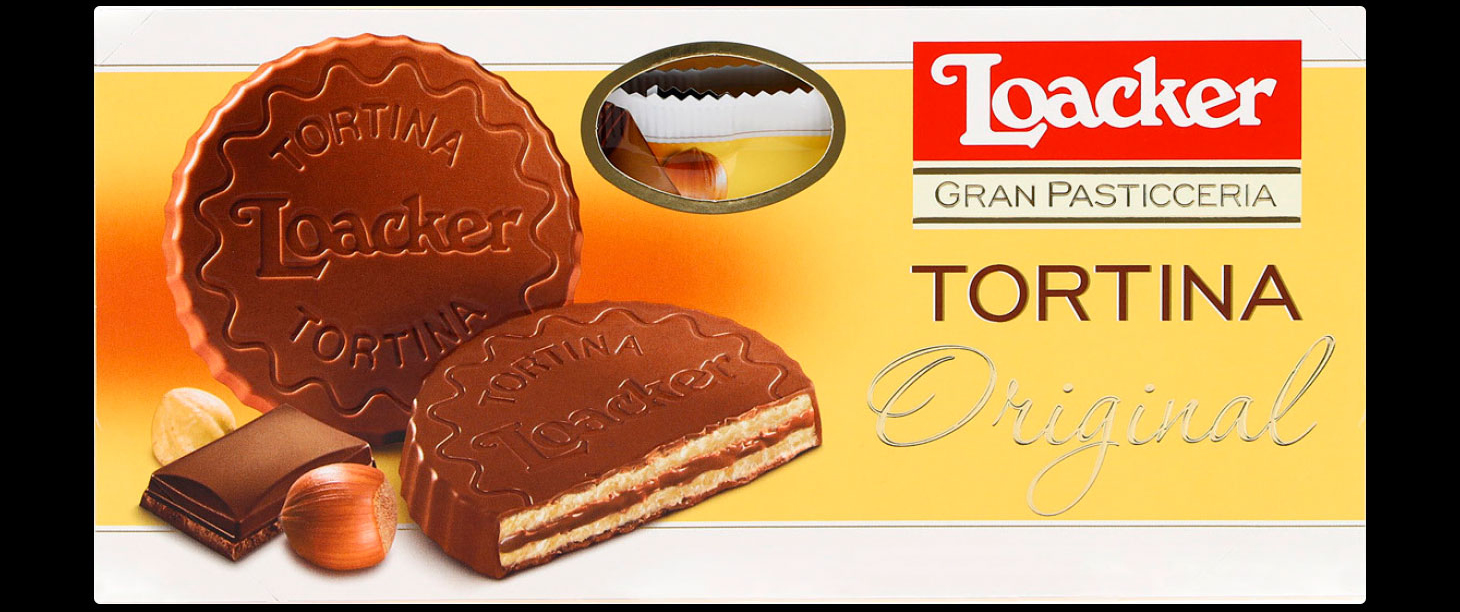 巧克力威化饼包装设计,loacker威化饼干可可味