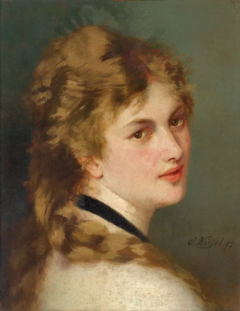 德国绘画风格独特的美女,欧洲艺术绘画女神