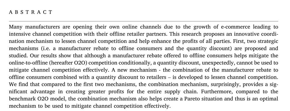 最新钱报（四十九）|Manufacturerrebate期刊论文分享