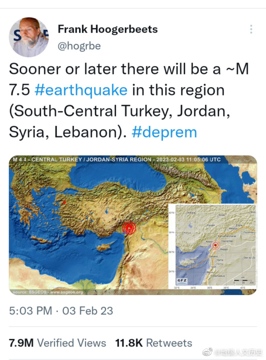 地震前的土耳其发布灾难预警,土耳其地震荷兰科学家预测