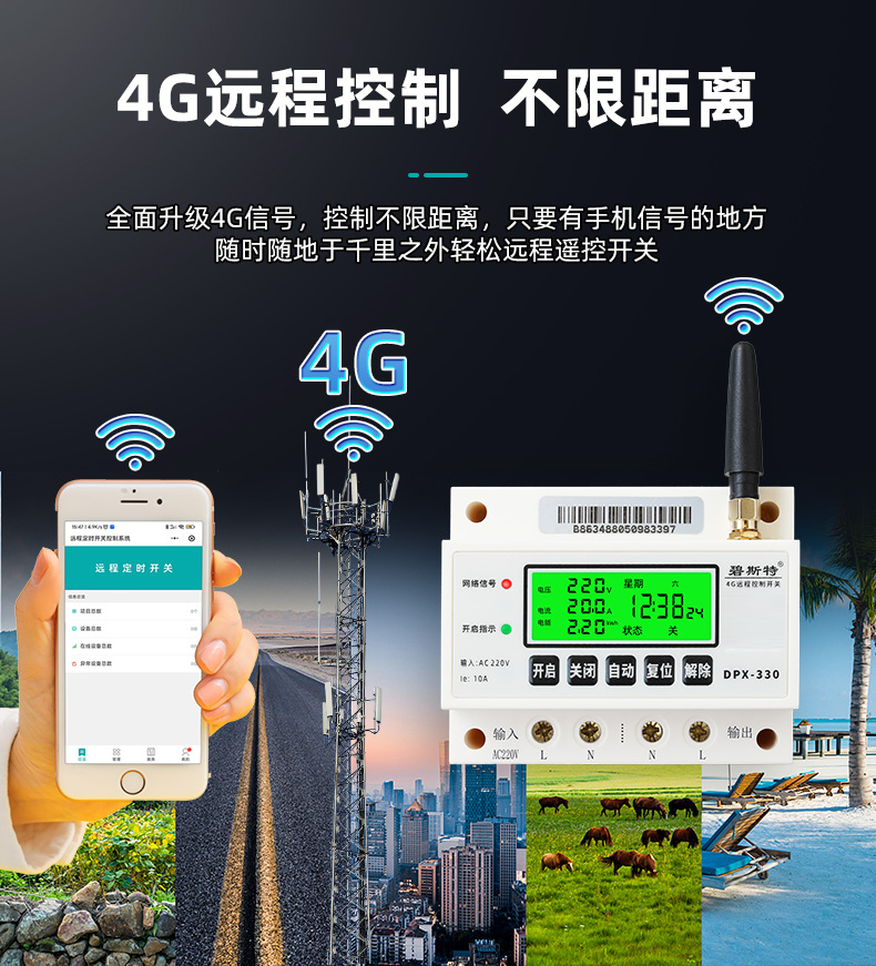 一键远程控制开关,智能远程控制关电开电开关