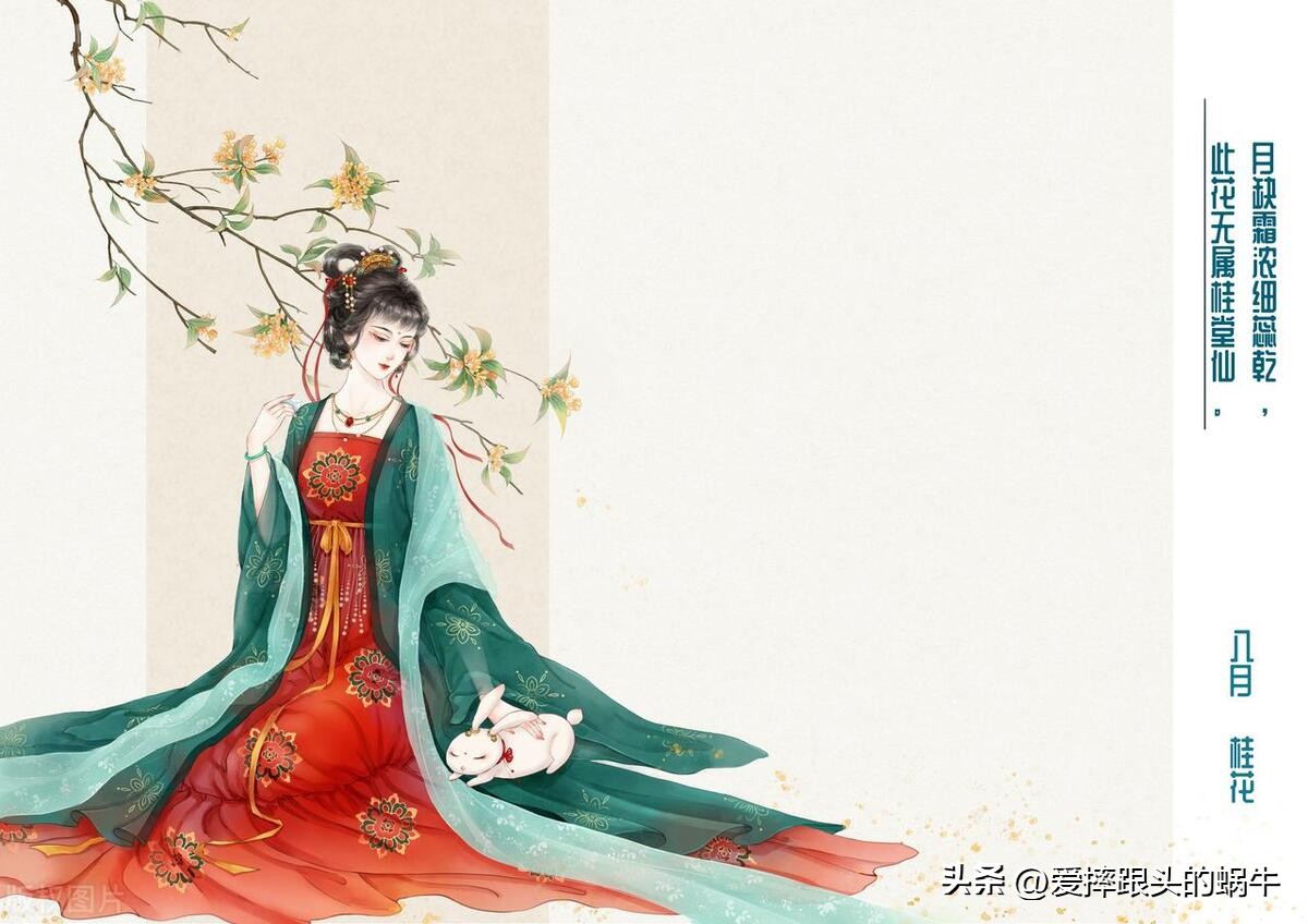 十二花神图谱完整版,工笔画十二花神欣赏