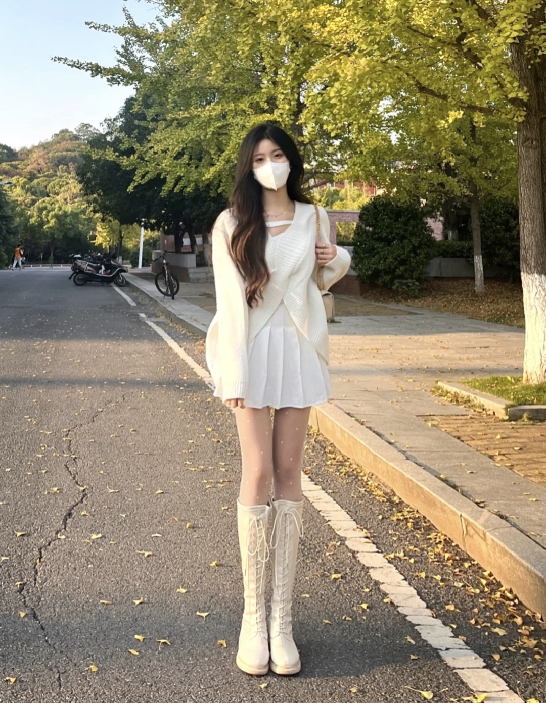 毛衣半身裙穿搭冬季图片,毛衣半身裙穿搭秋冬中长款维语版