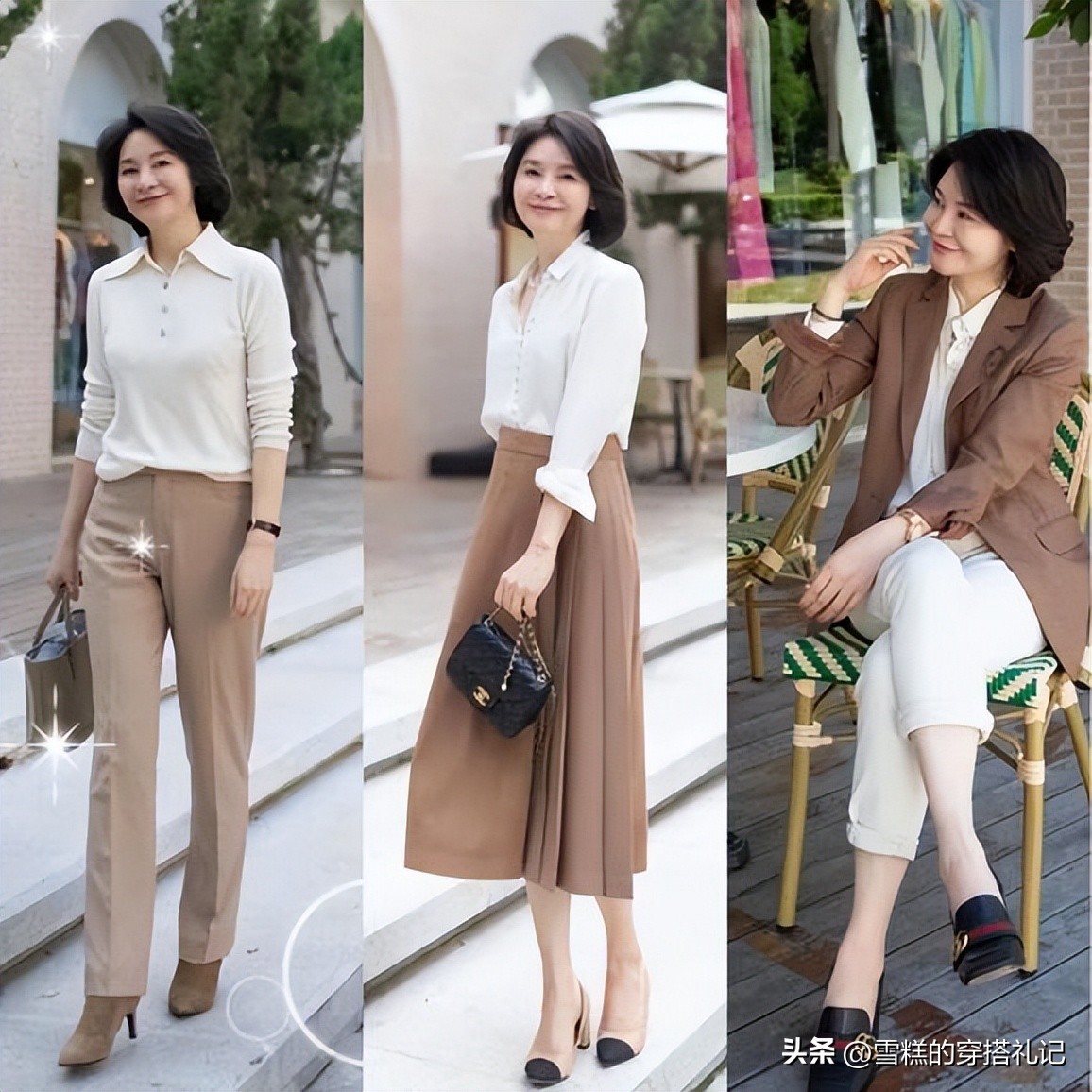 大妈们再懒也少穿运动鞋、打*裤底**，没气质！学日本主妇这样穿多美