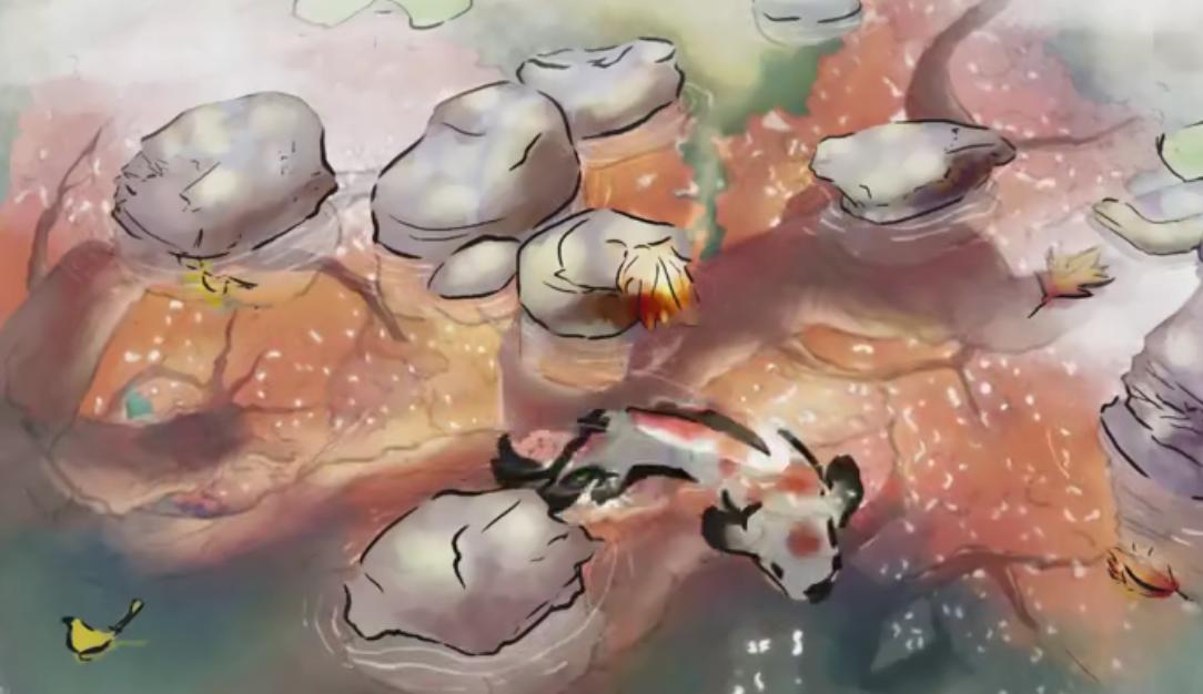 水墨风动漫女生图片,水墨风动漫女图文